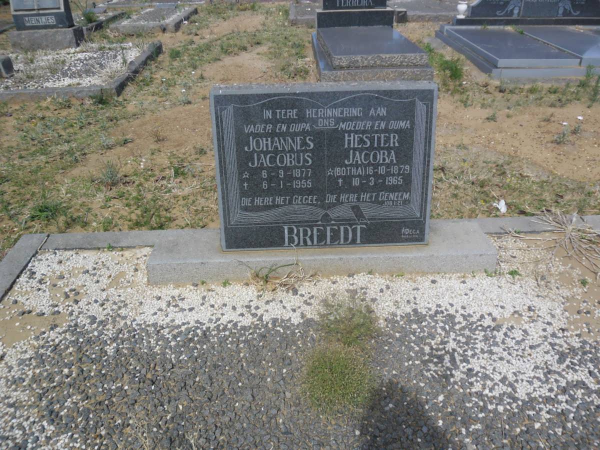 BREEDT Johannes Jacobus 1877-1955 &amp; Hester Jacoba BOTHA 1879-1965