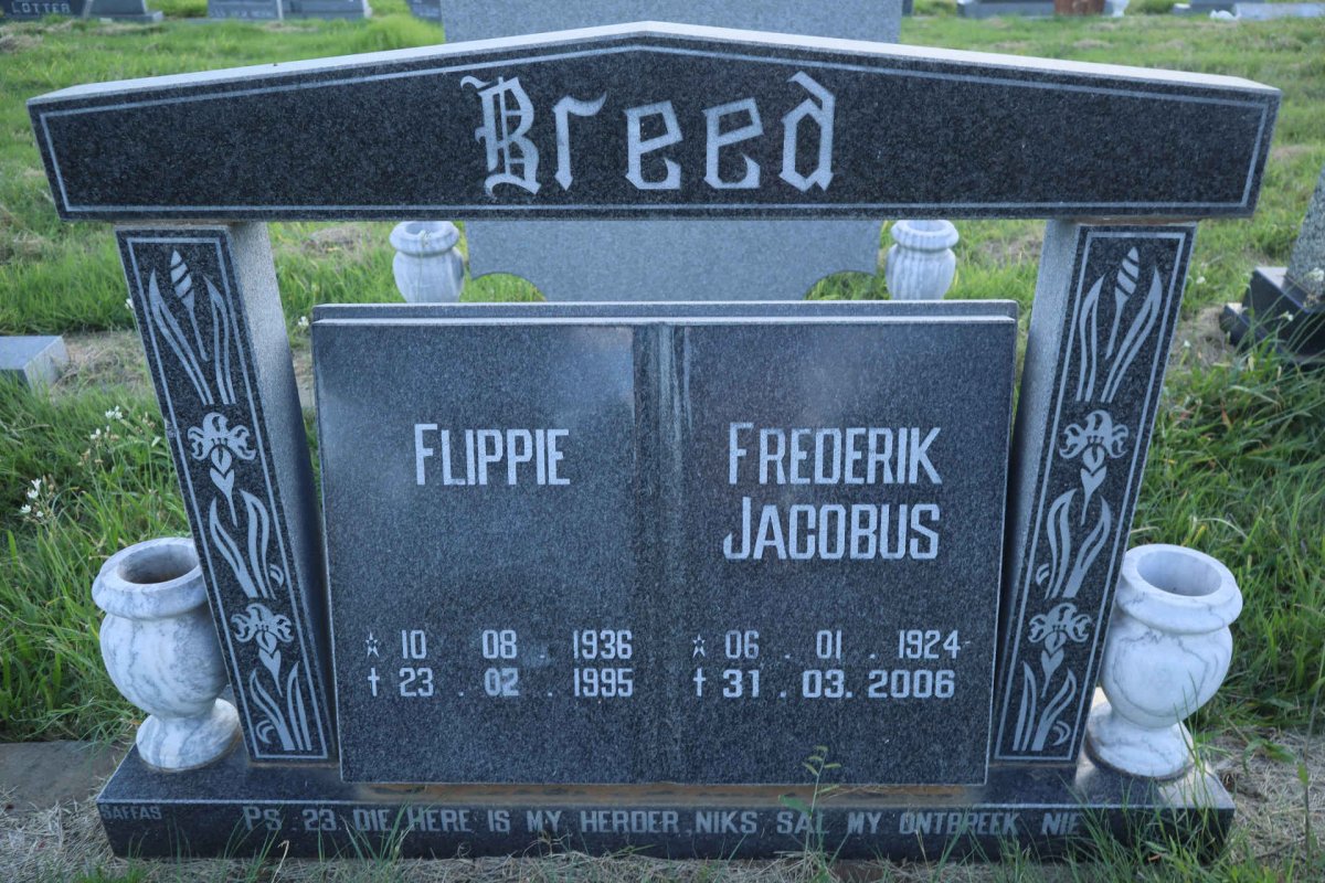 BREED Frederik Jacobus 1924-2006 :: BREED Flippie 1936-1995