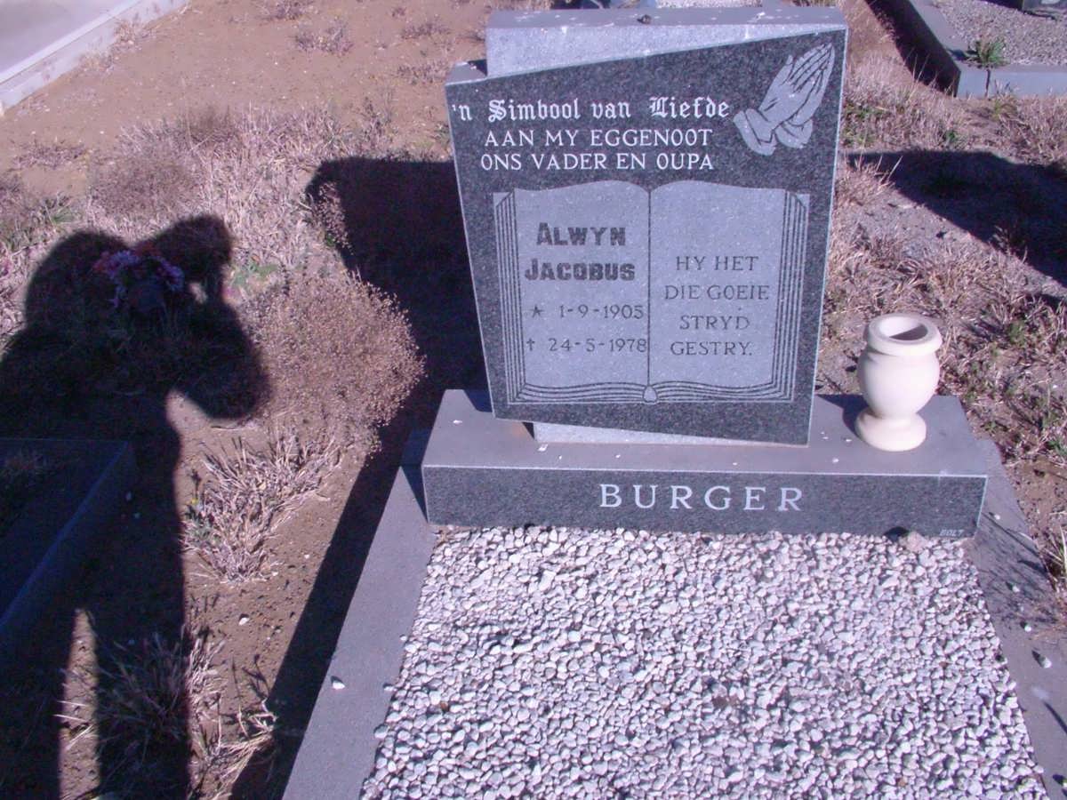 BURGER Alwyn Jacobus 1905-1978