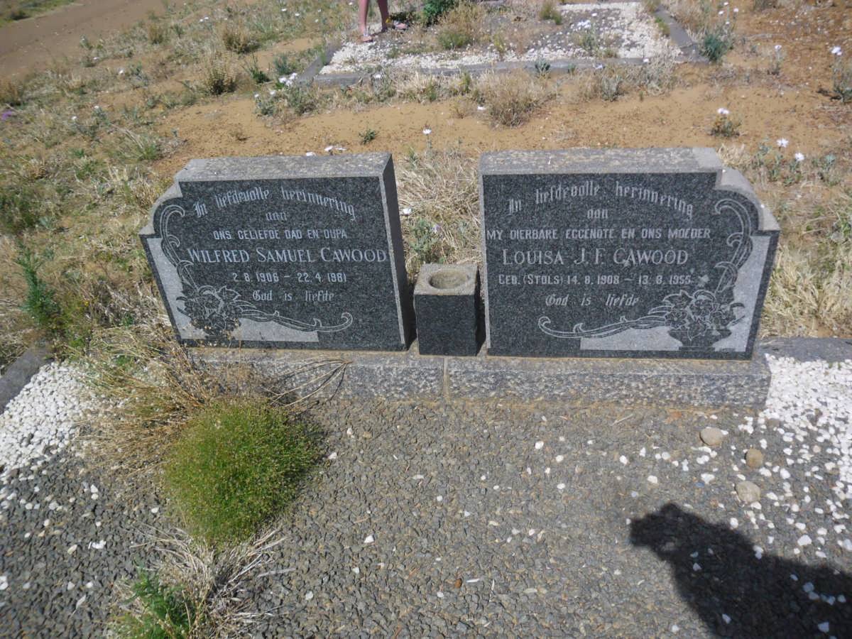 CAWOOD Wilfred Samuel 1906-1981 &amp; Louisa J.F. STOLS 1908-1955