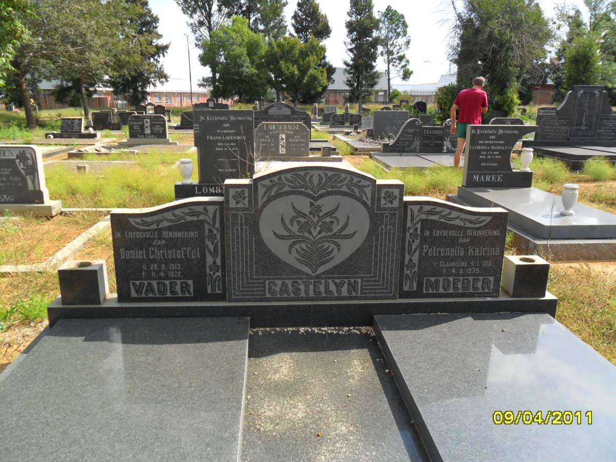 CASTELYN Daniel Christoffel 1913-1972 &amp; Petronella Katrina CLAASSENS 1916-1975