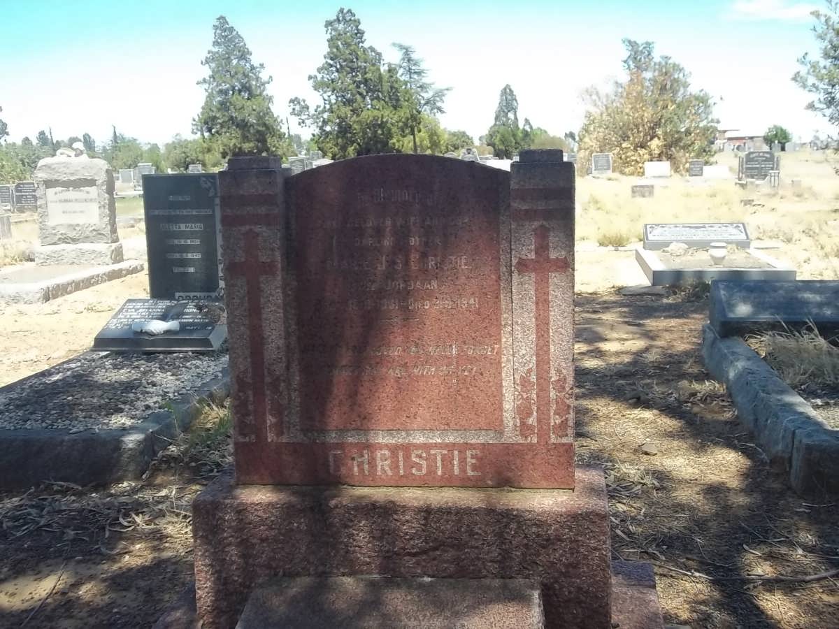 CHRISTIE Marie J.S. nee JORDAAN 1881-1941