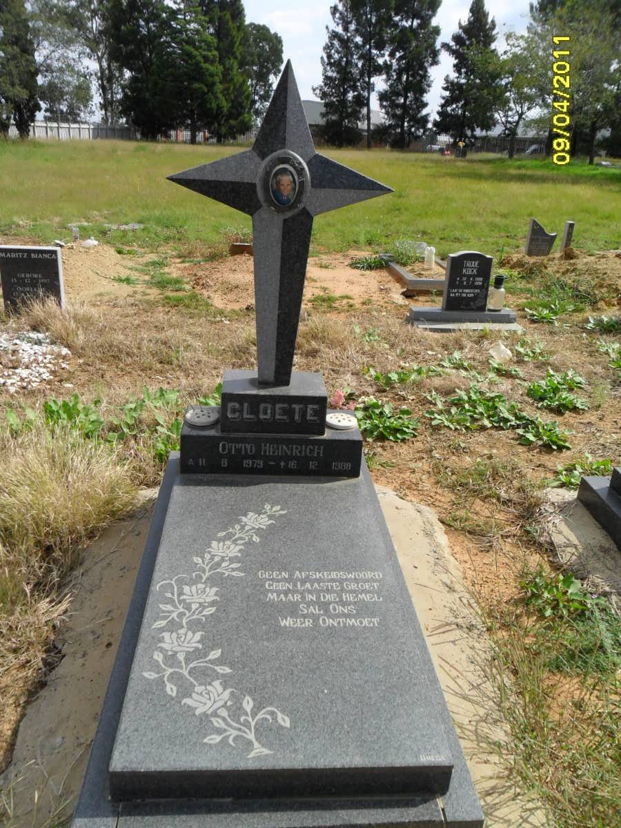 CLOETE Otto Heinrich 1978-1988