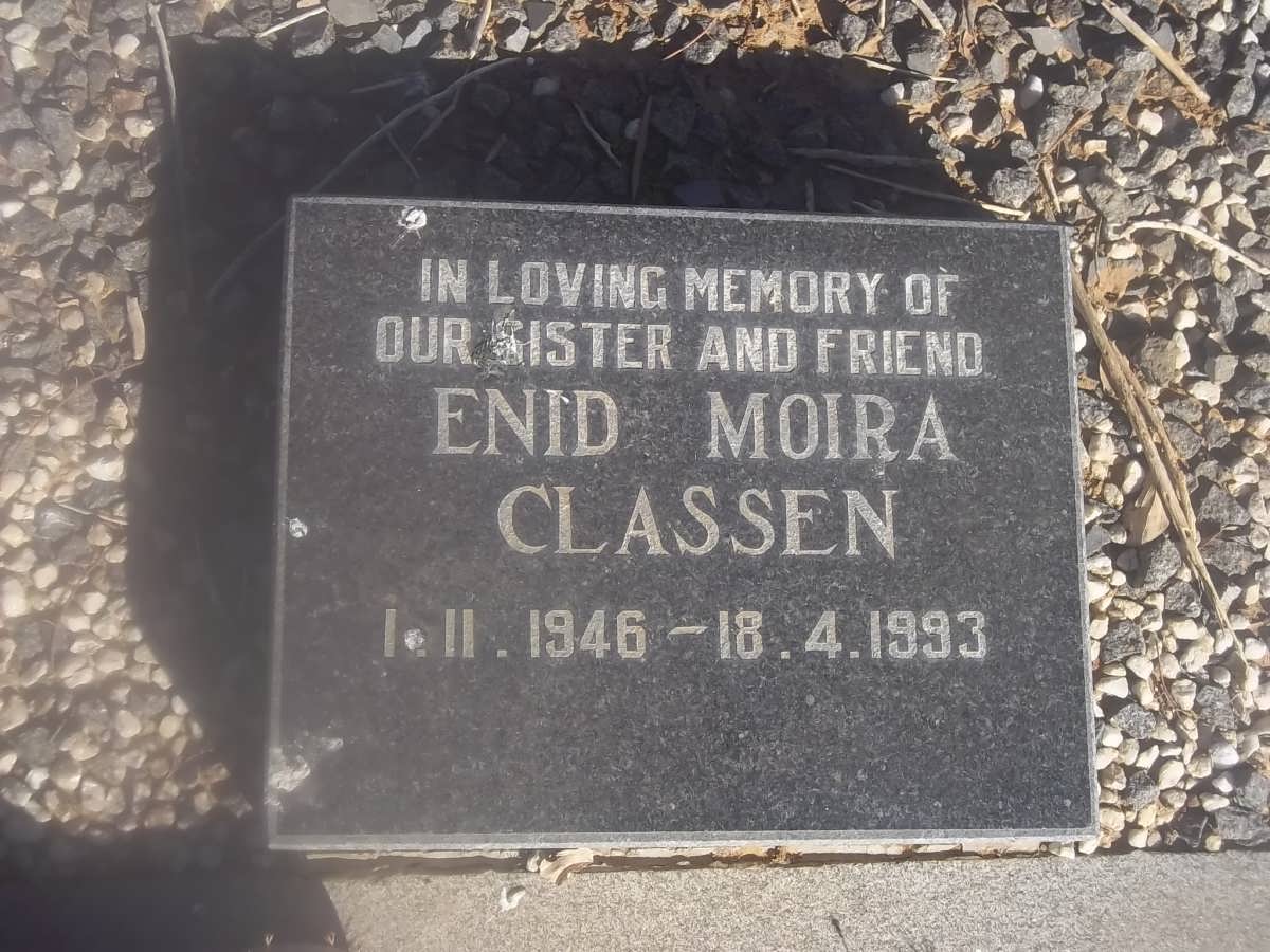 CLASSEN Enid Moira 1946-1993
