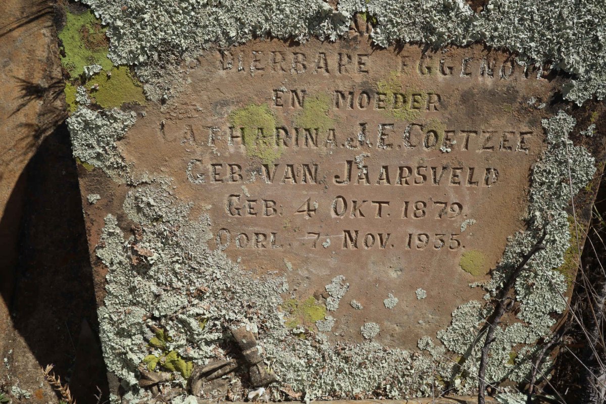 COETZEE Catharina J.E. nee VAN JAARSVELD 1879-1935