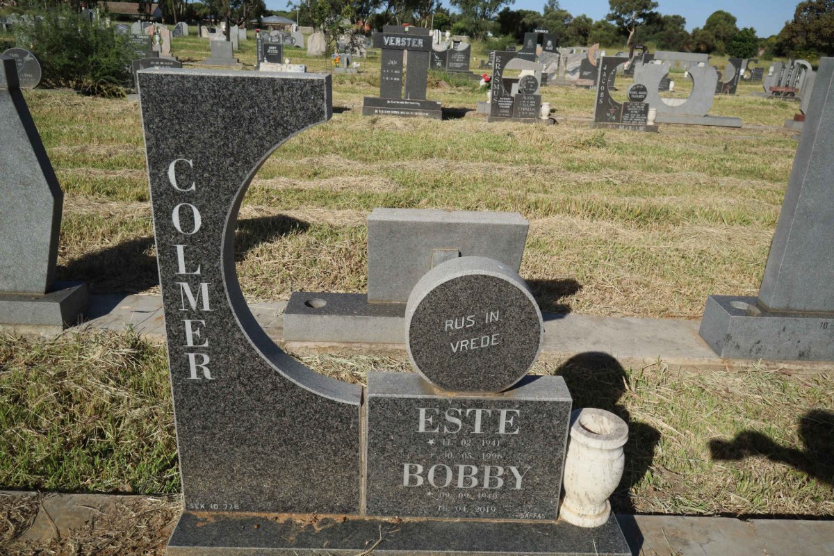 COLMER Bobby 1940-2019 &amp; Este 1941-1996