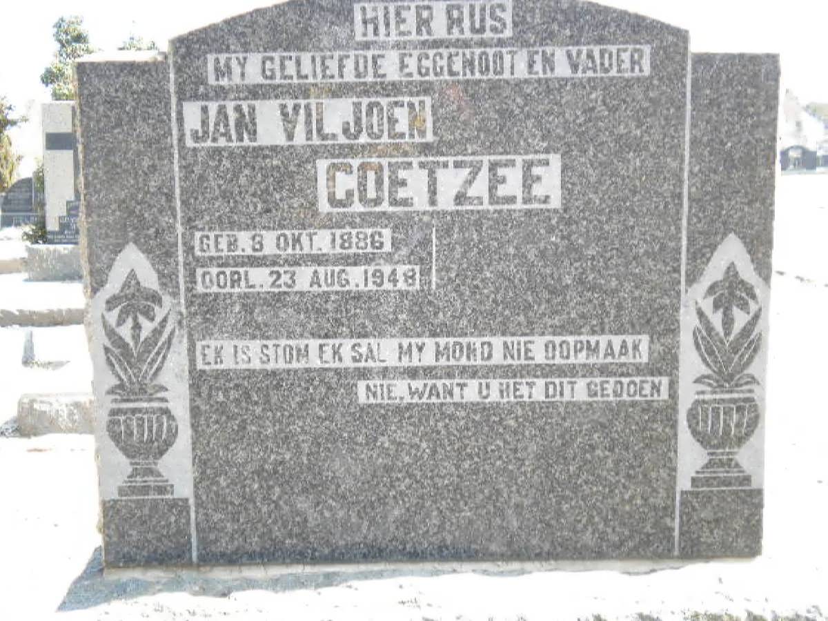 COETZEE Jan Viljoen 1886-1948