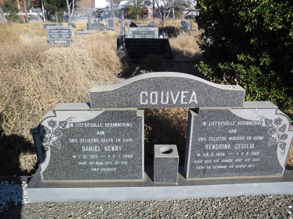 COUVEA Daniel Henry 1913-1980 &amp; Hendrina Cecilia 1924-1980