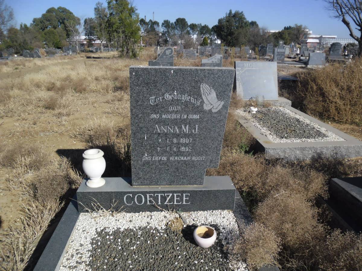COETZEE Anna M.J. 1907-1992