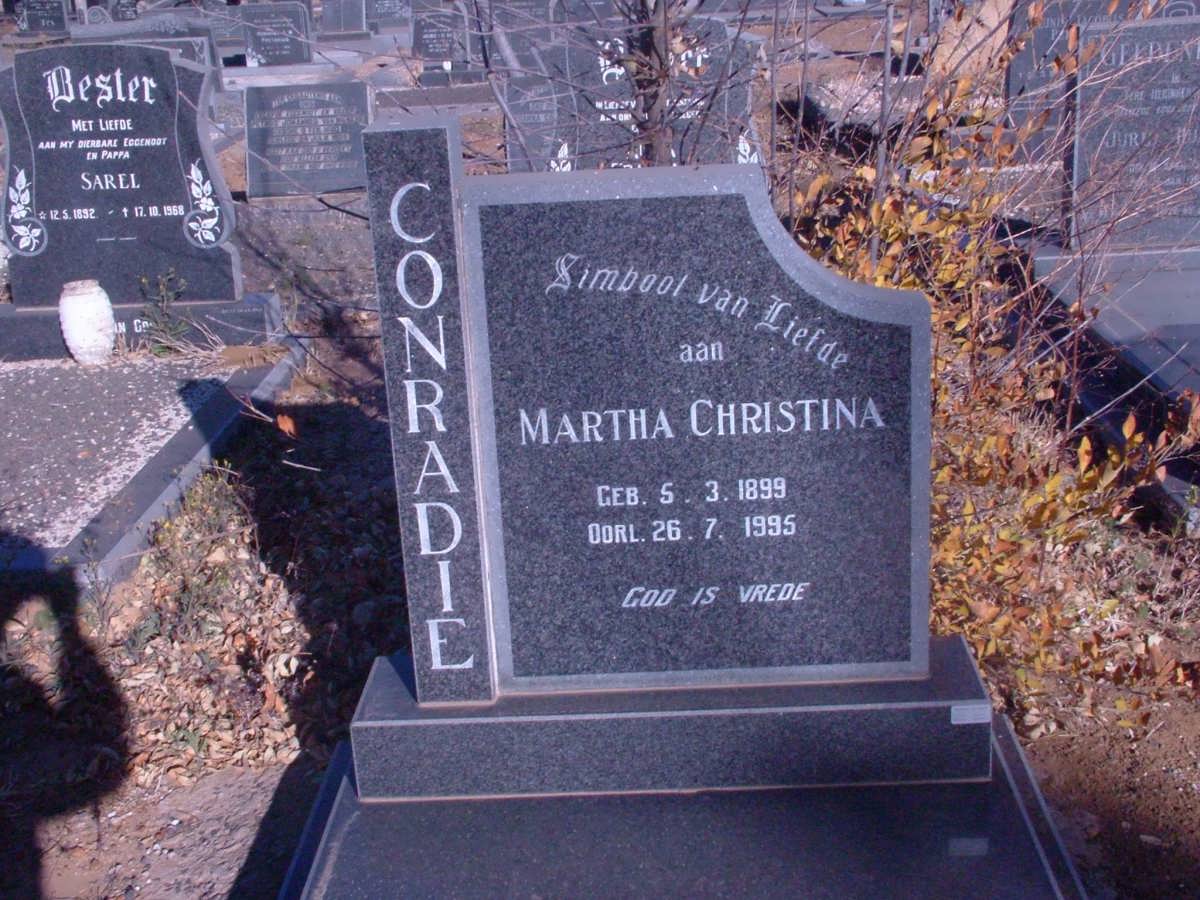 CONRADIE Martha Christina 1899-1995