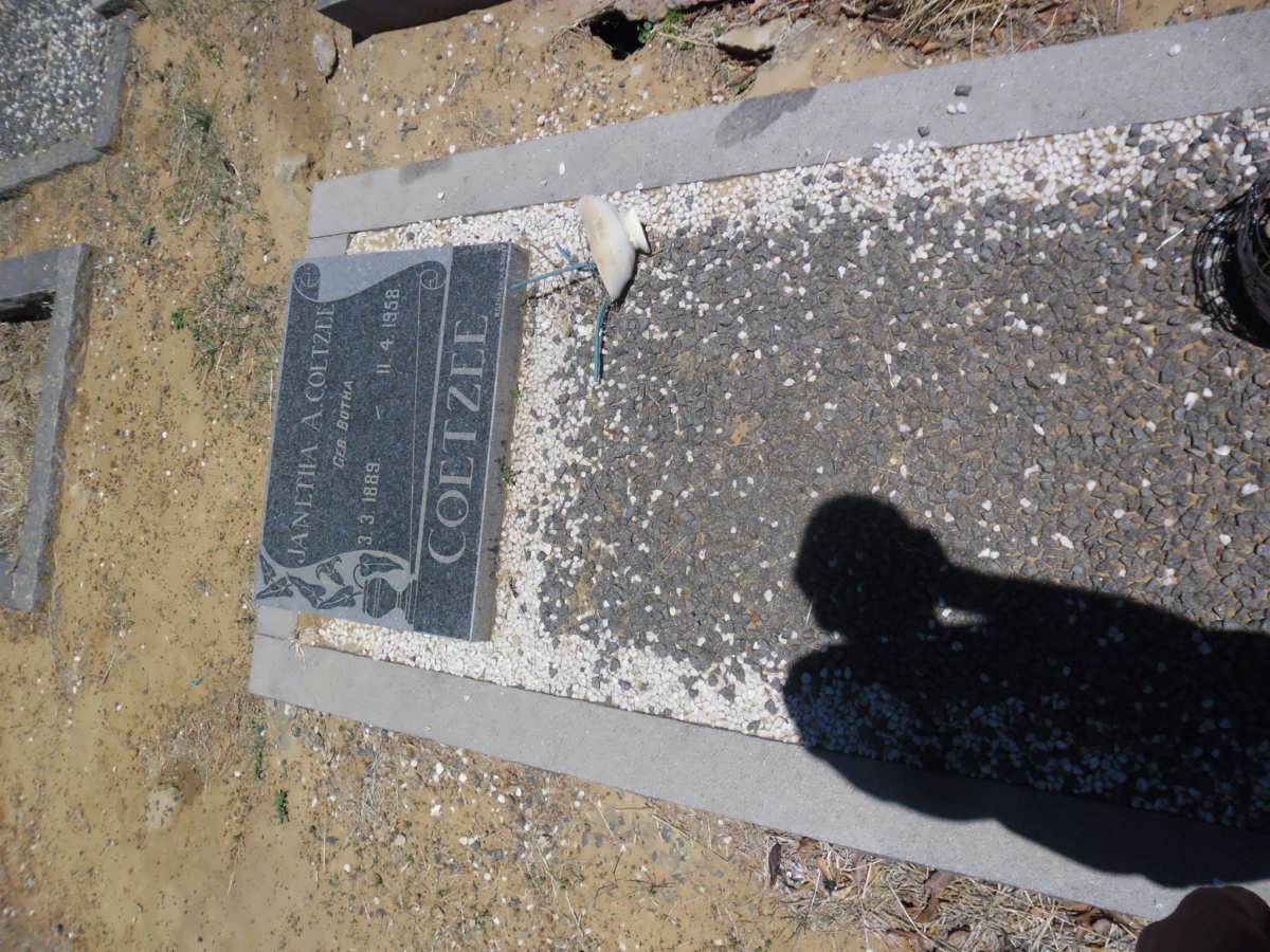 COETZEE Janetha A. nee BOTHA 1889-1958