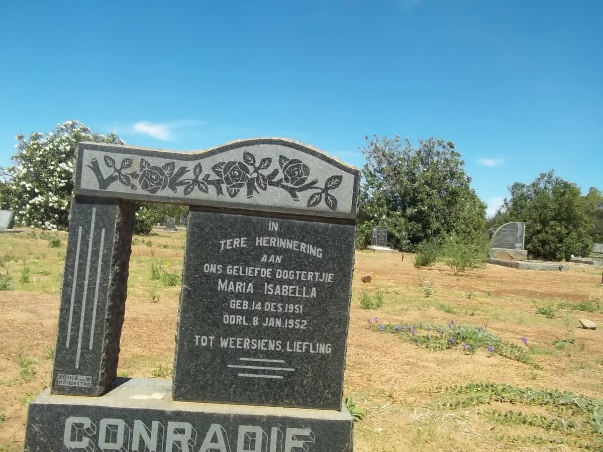CONRADIE Maria Isabella 1951-1952