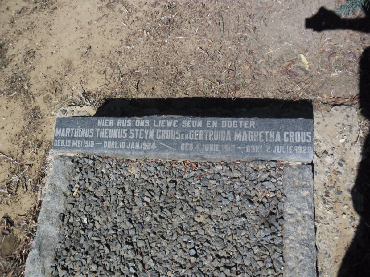 CROUS Gertruida Margretha 1912-1929 :: CROUS Marthinus Theunus Steyn 1916-1924 