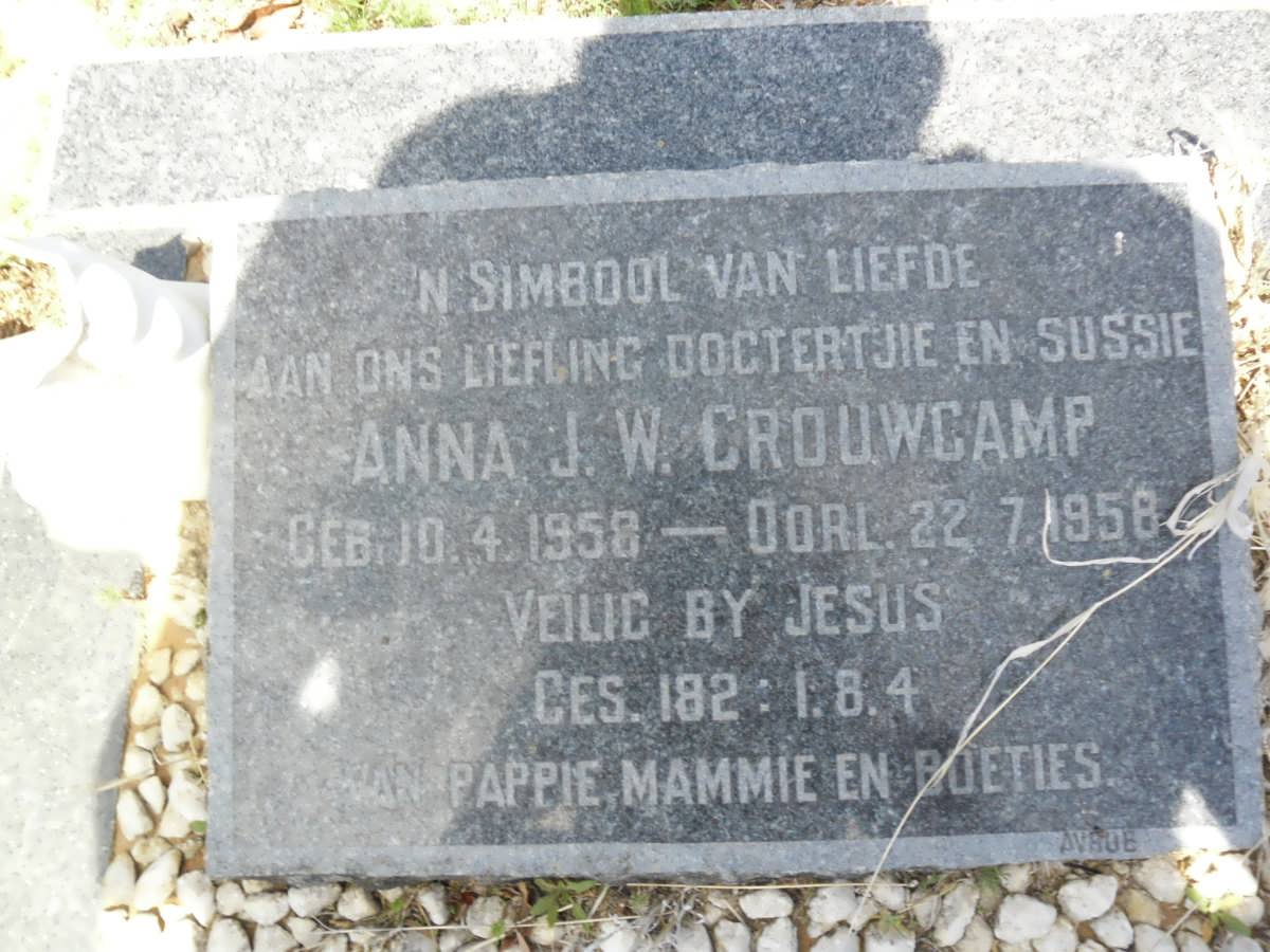 CROUWCAMP Anna J.W. 1958-1958
