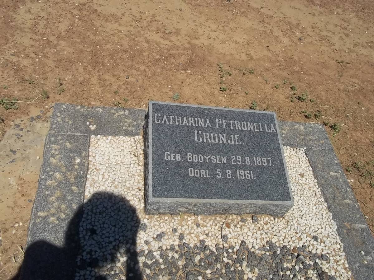 CRONJE Catharina Petronella nee BOOYSEN 1897-1961