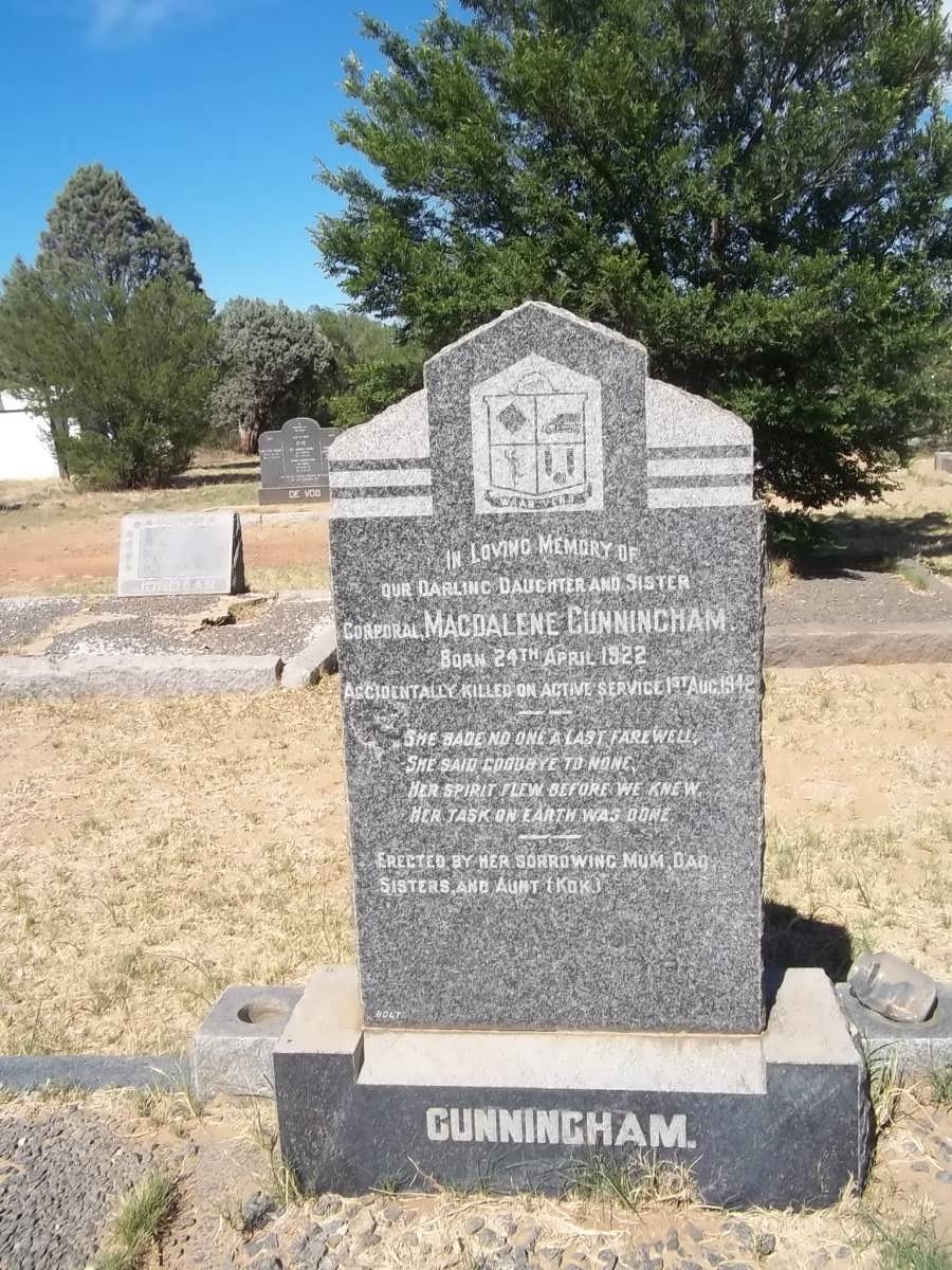 CUNNINGHAM Magdalene 1922-1942
