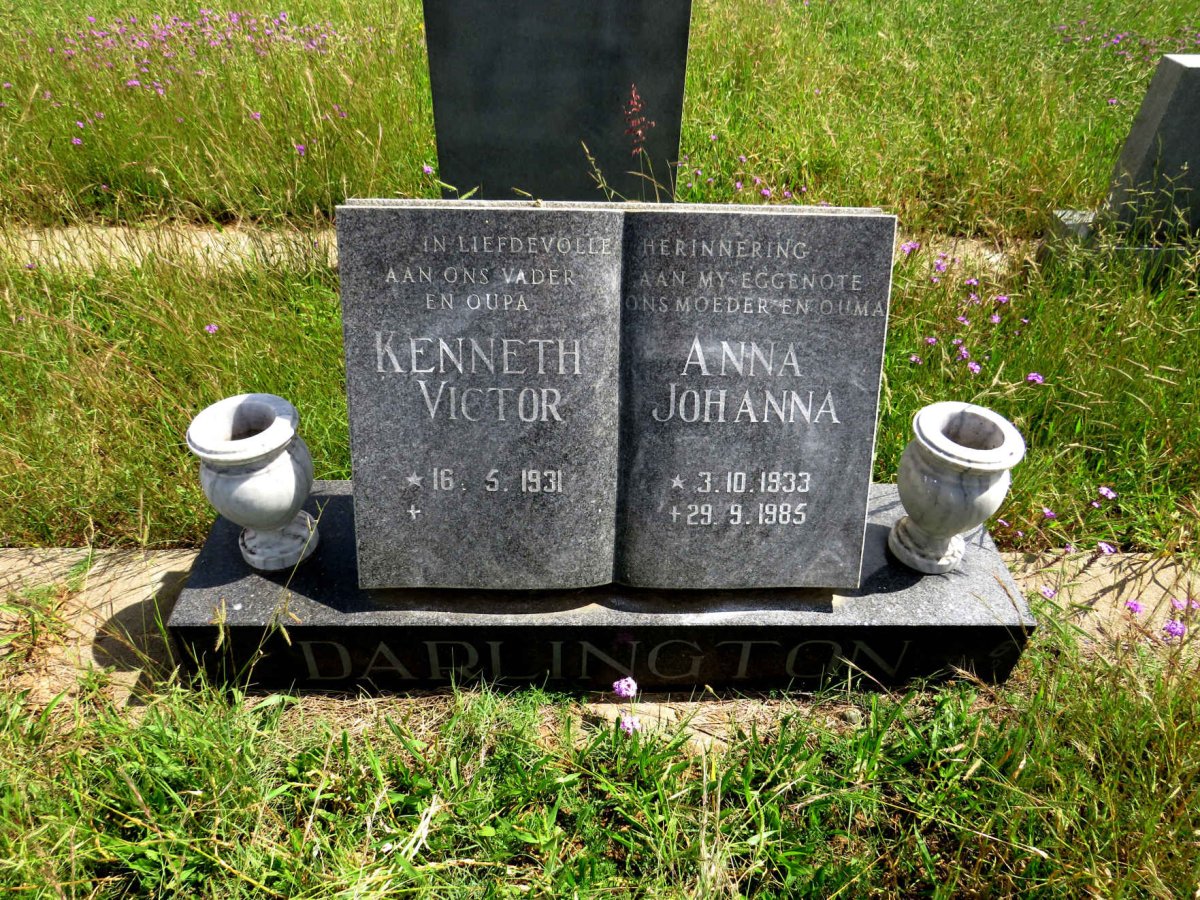 DARLINGTON Kenneth Victor -1931 & Anna Johanna 1933-1985 