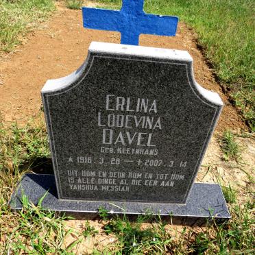 DAVEL Erlina Lodevina nee KLEYNHANS 1916-2007