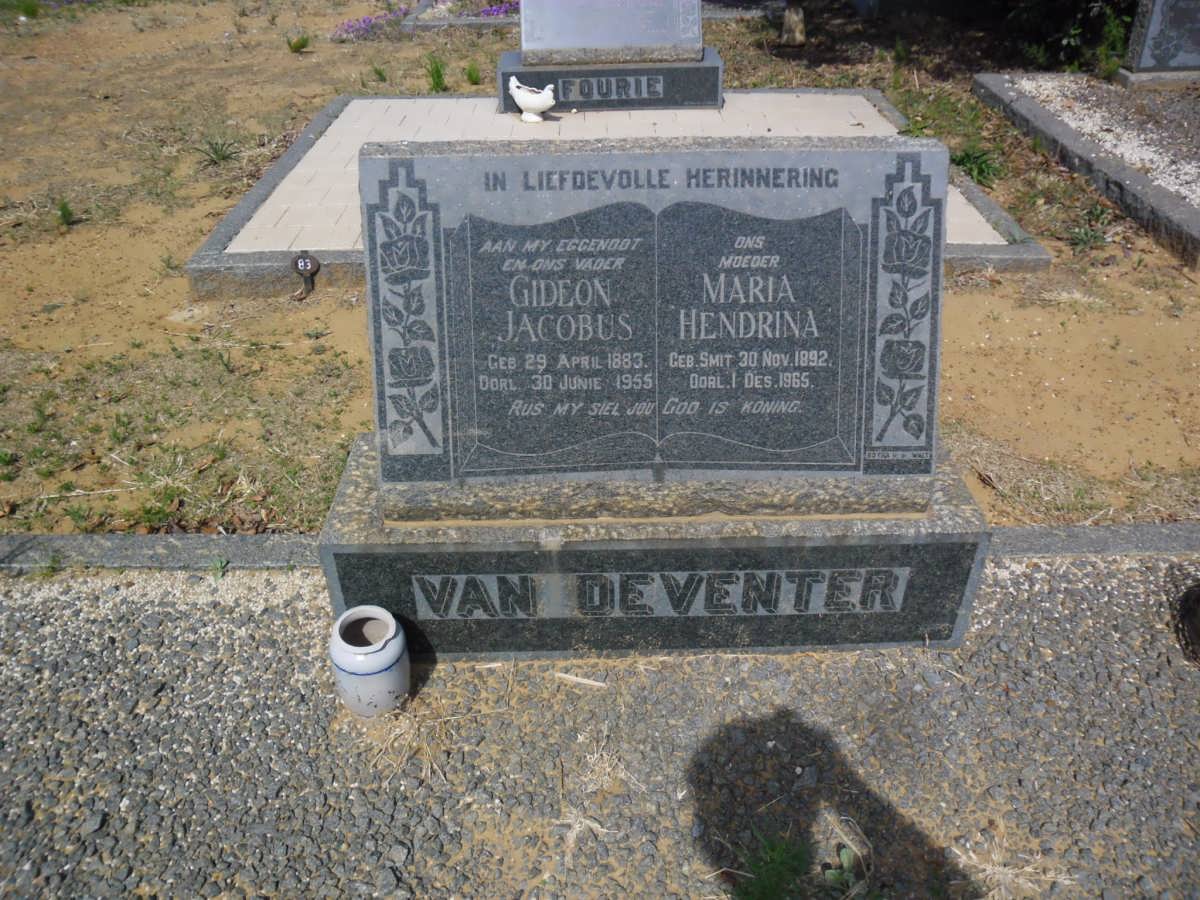 DEVENTER Gideon Jacobus, van 1883-1955 &amp; Maria Hendrina SMIT 1892-1965