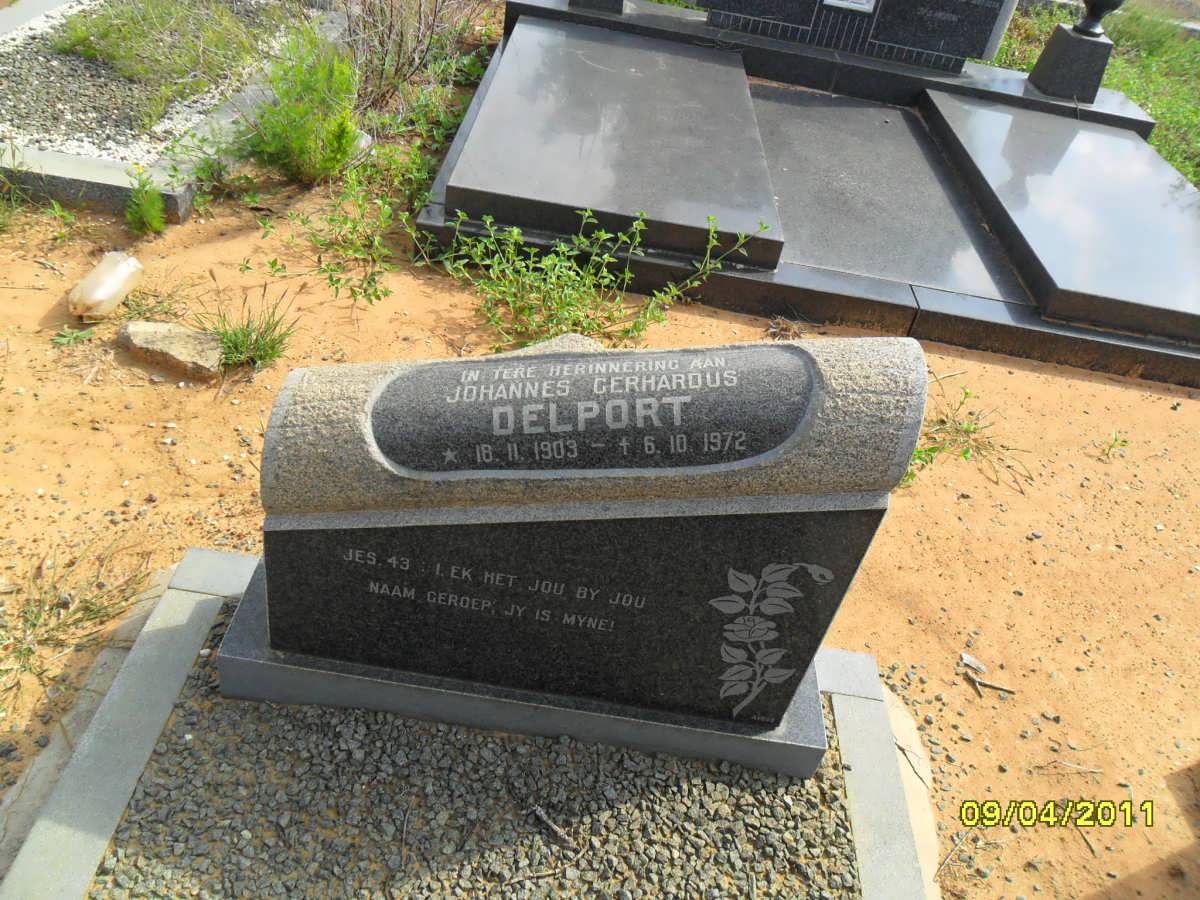 DELPORT Johannes Gerhardus 1903-1972