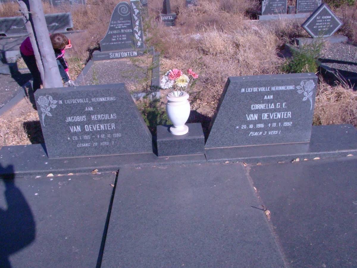 DEVENTER Jacobus Herculas, van 1915-1980 &amp; Cornelia G.E. 1916-1992