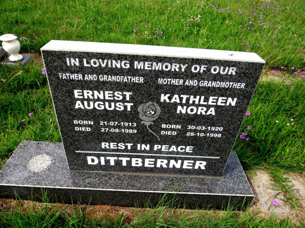 DITTBERNER Ernest August 1913-1989 & Kathleen Nora 1920-1998