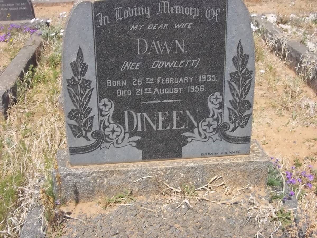 DINEEN Dawn nee GOWLETT 1935-1956