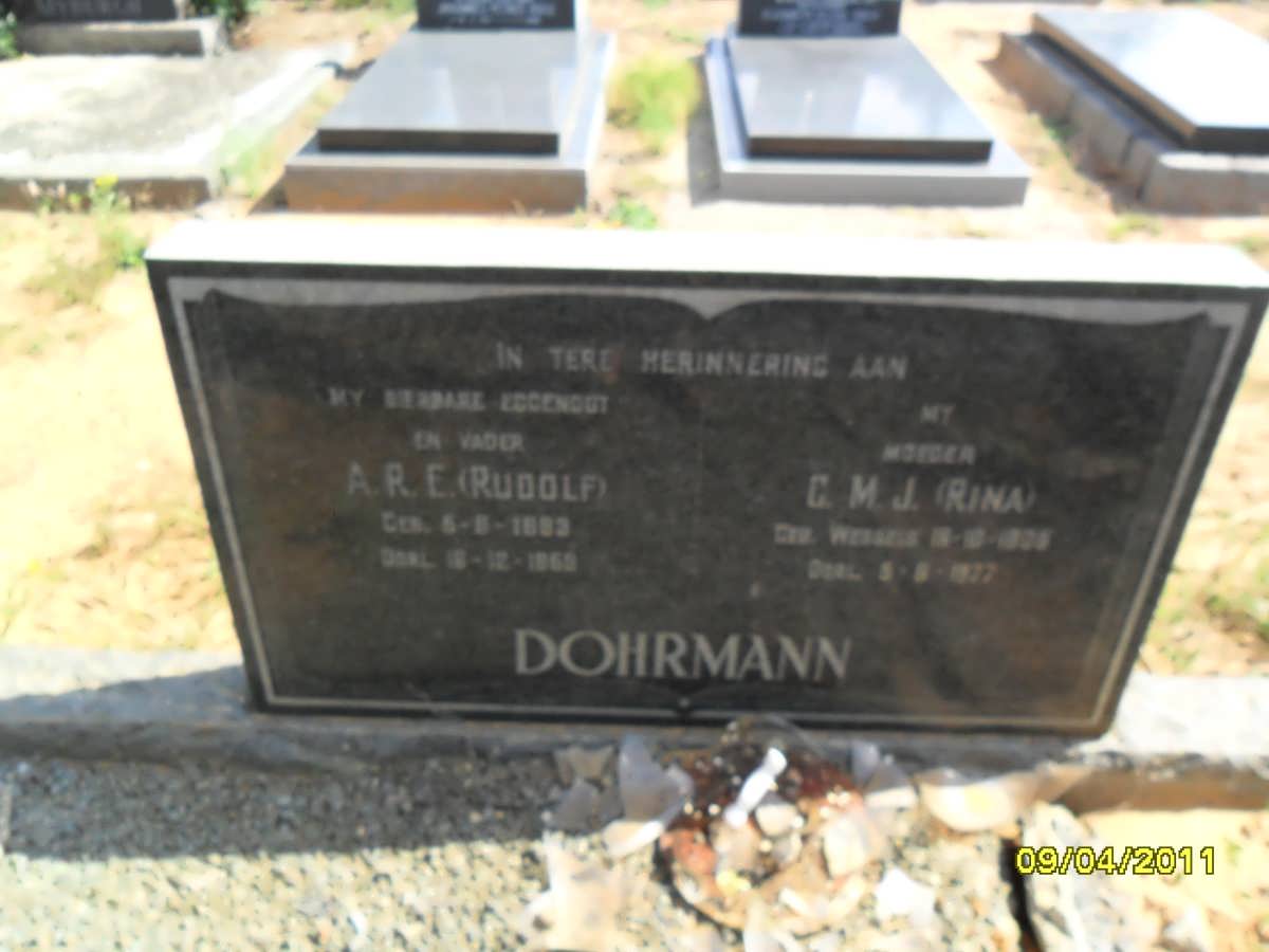 DOHRMANN A.R.E. 1893-1959 &amp; C.M.J. WESSELS ?-1977
