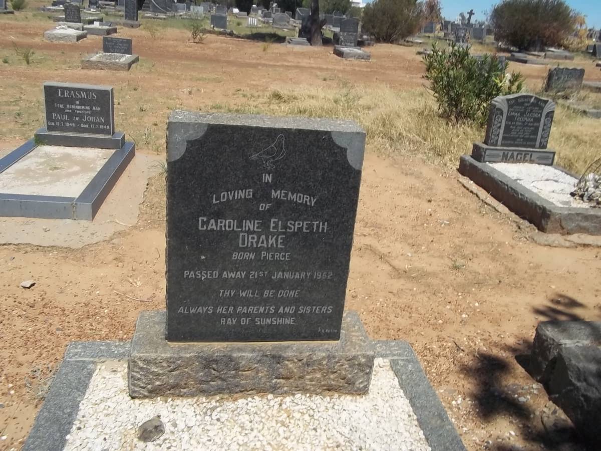 DRAKE Caroline Elspeth nee PIERCE -1952