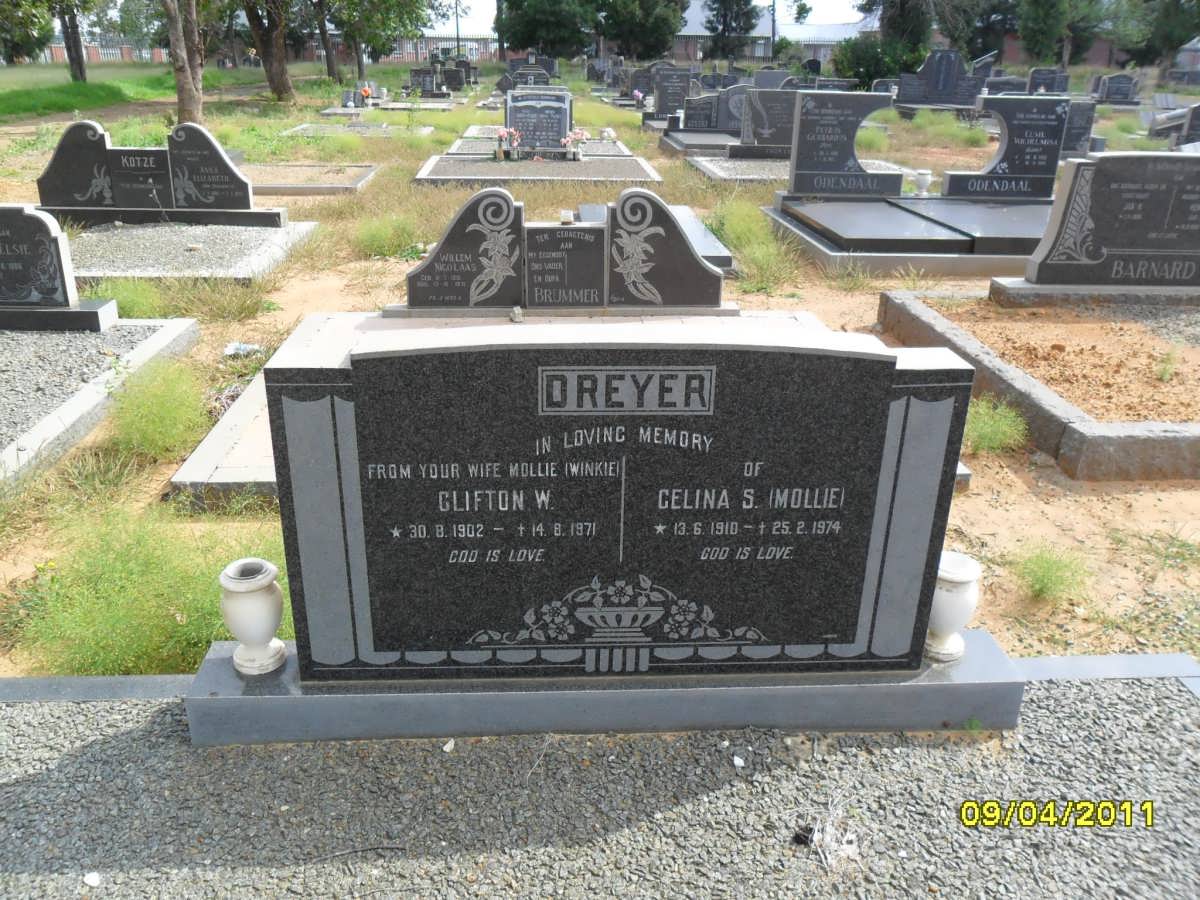 DREYER Clifton W. 1902-1971 &amp; Celina S. 1910-1974