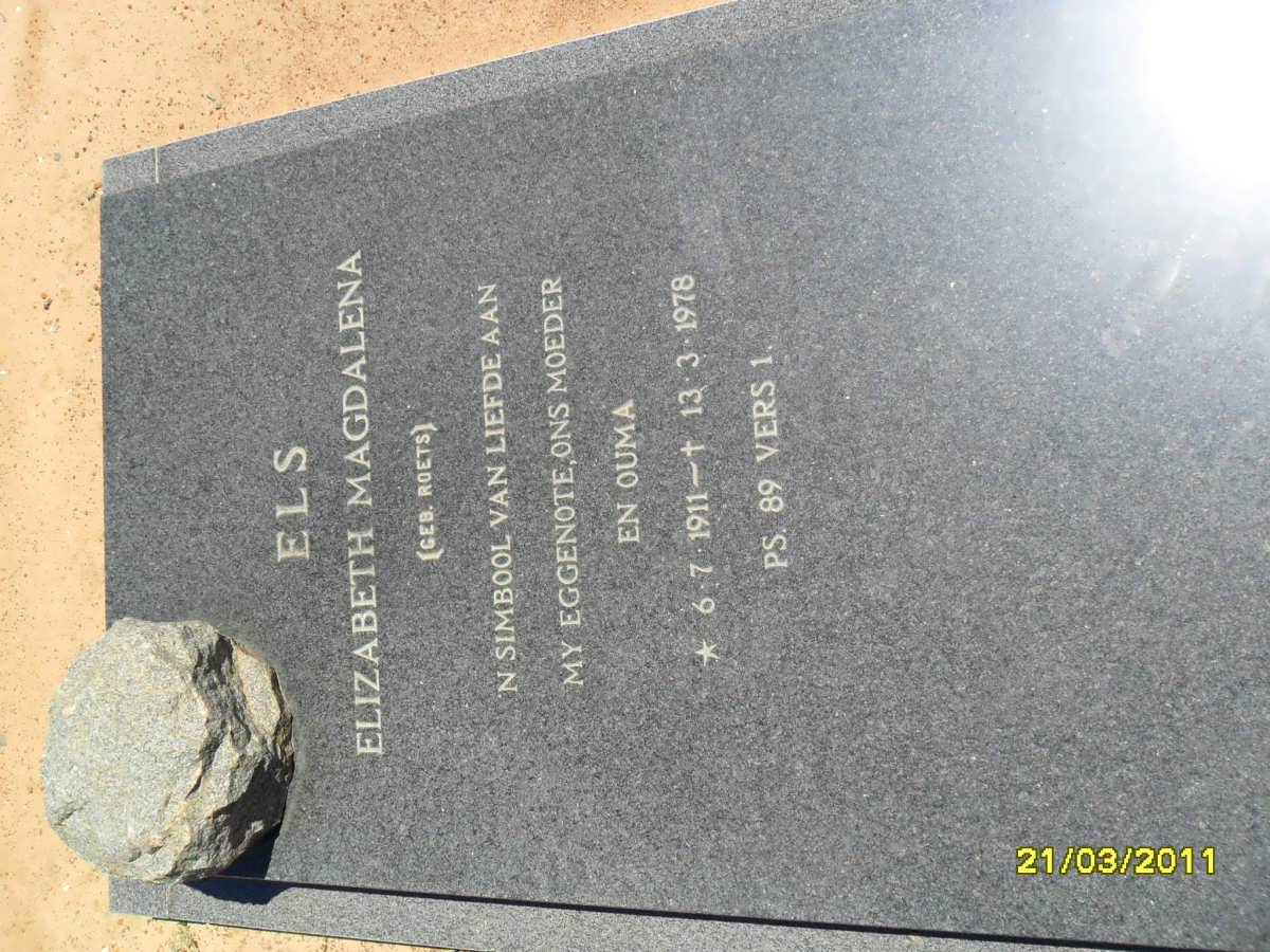 ELS Elizabeth Magdalena nee ROETS 1911-1978