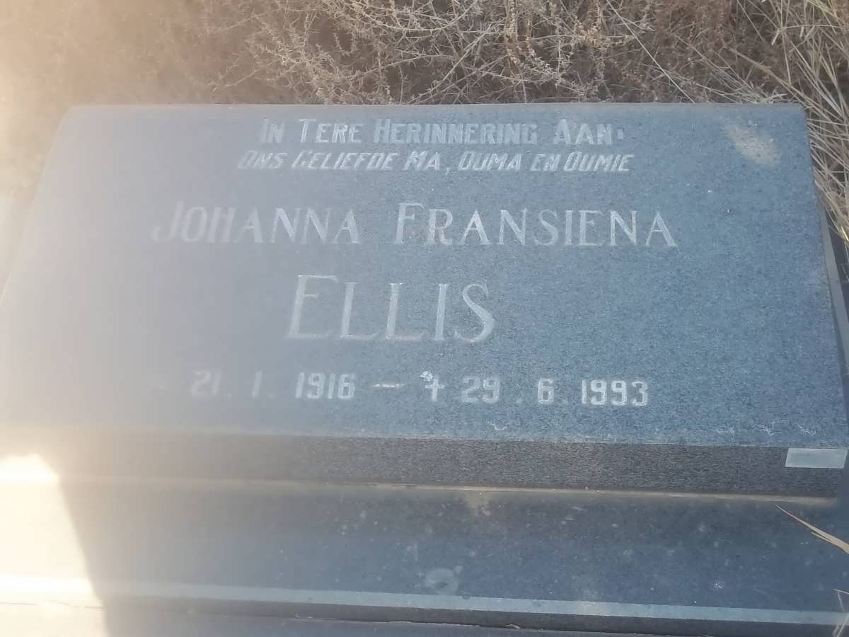 ELLIS Johanna Fransiena 1916-1993