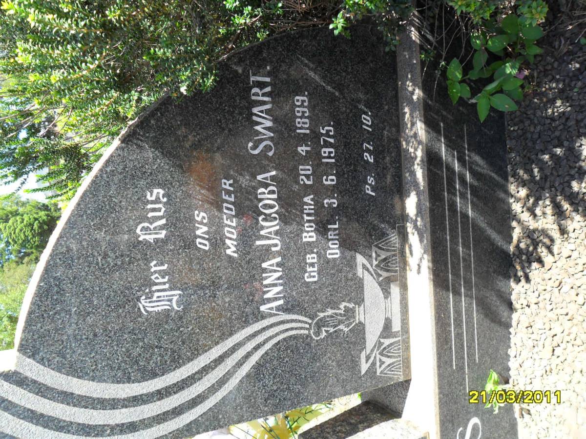 ELS Anna Jacoba Swart nee BOTHA 1899-1975