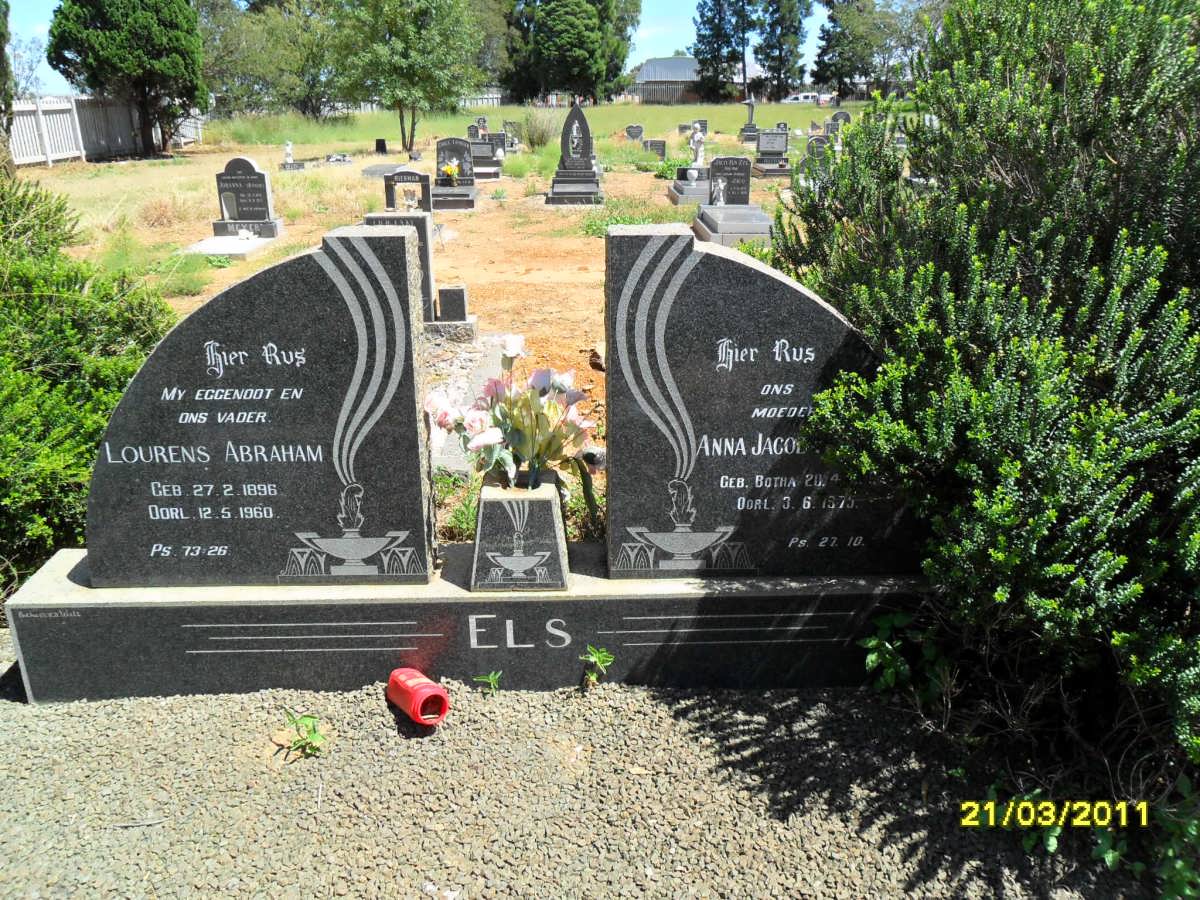 ELS Lourens Abraham 1896-1960 &amp; Anna Jacoba BOTHA 1899-1975