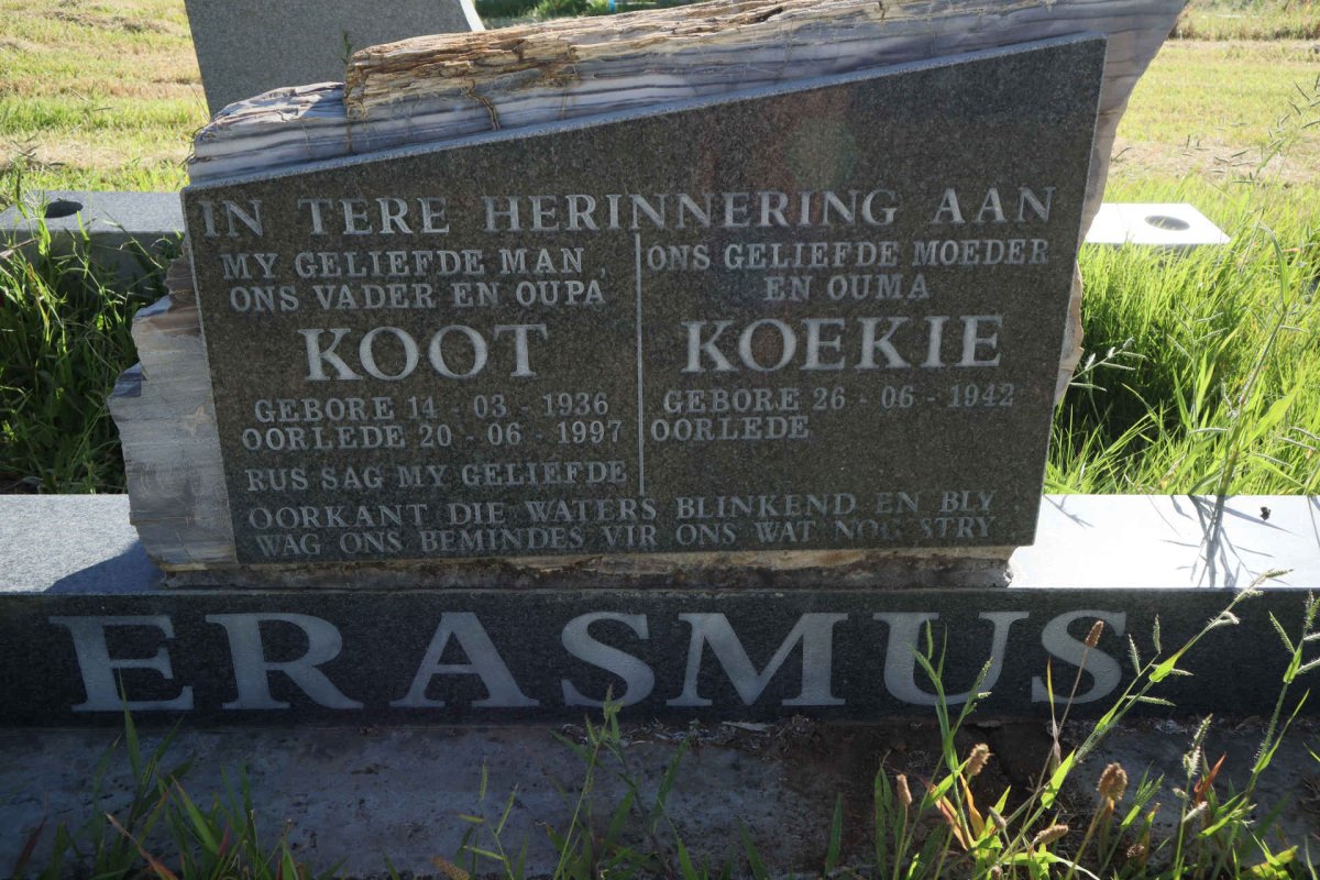 ERASMUS Koot 1936-1997 &amp; Koekie 1942-