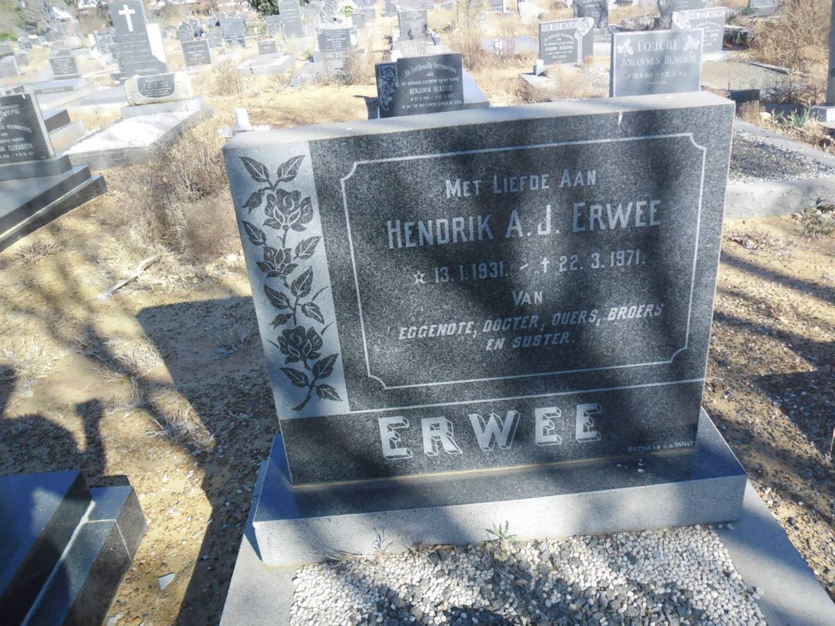 ERWEE Hendrik A.J. 1931-1971