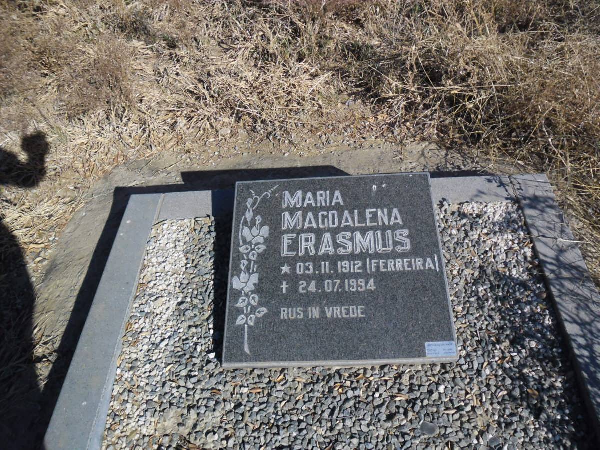 ERASMUS Maria Magdalena nee FERREIRA 1912-1994