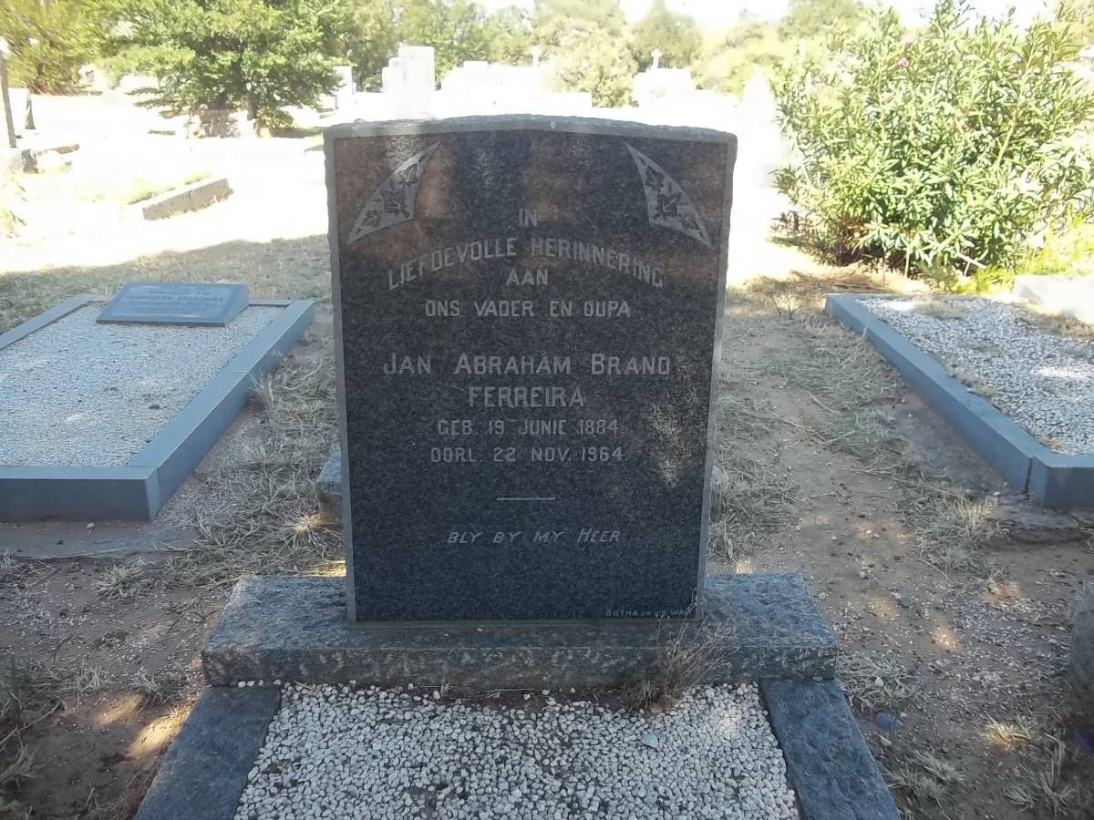 FERREIRA Jan Abraham Brand 1884-1964