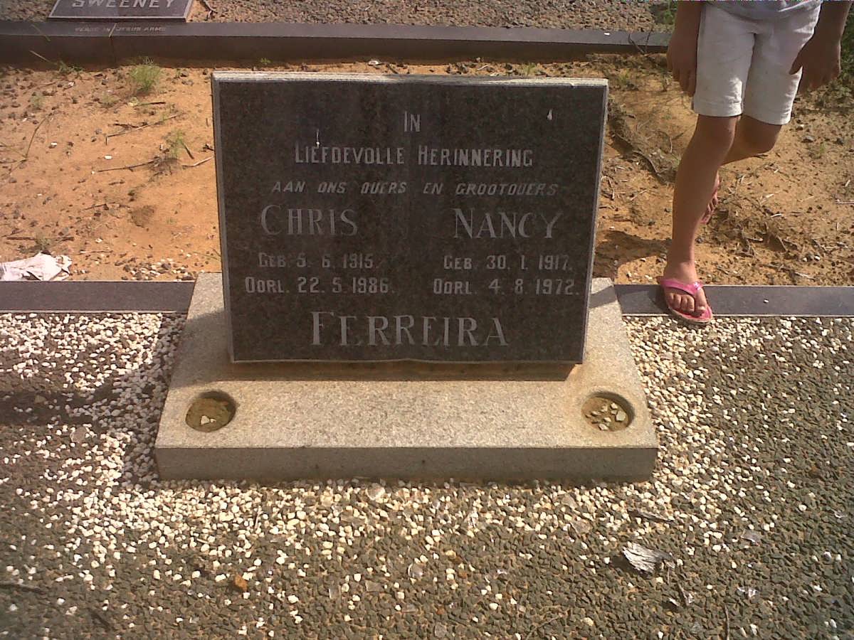 FERREIRA Chris 1915-1986 &amp; Nancy 1917-1972