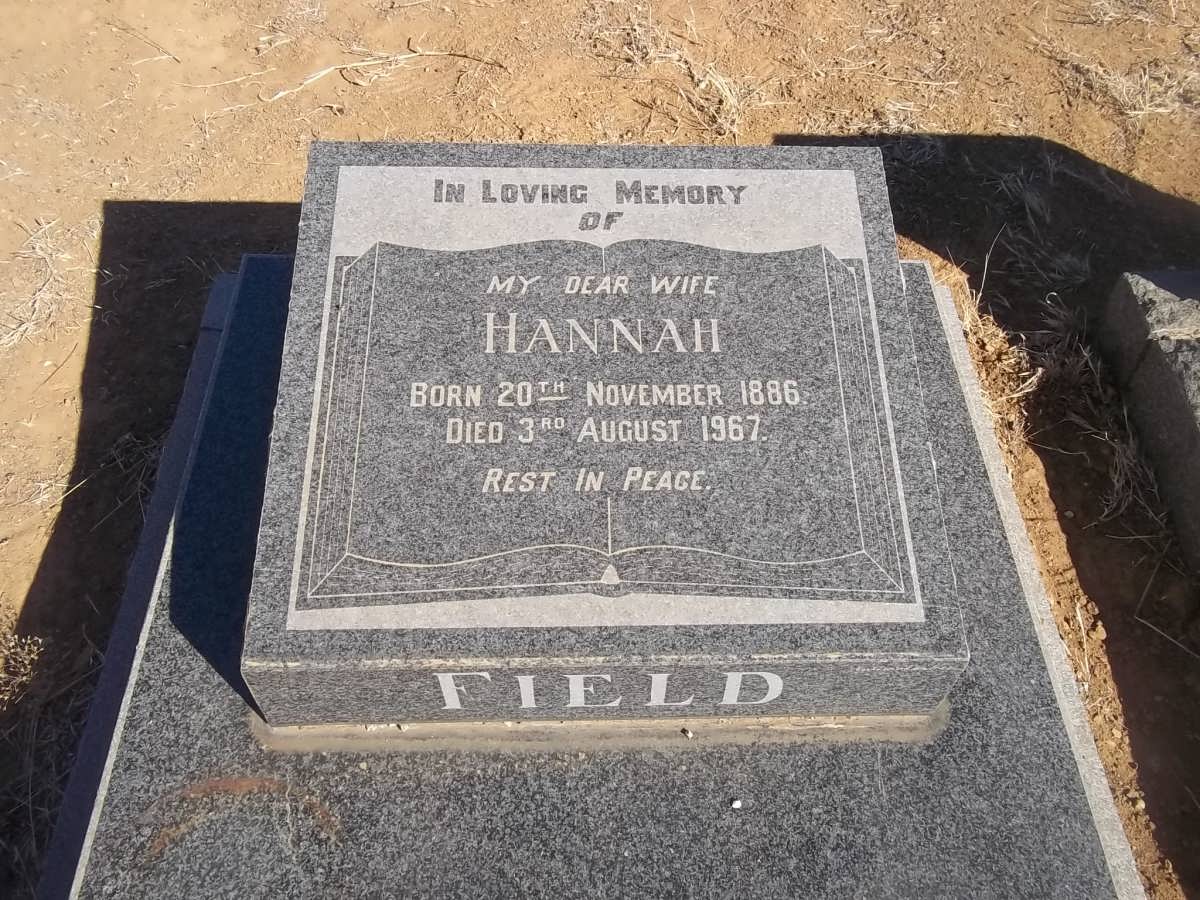 FIELD Hannah 1886-1967