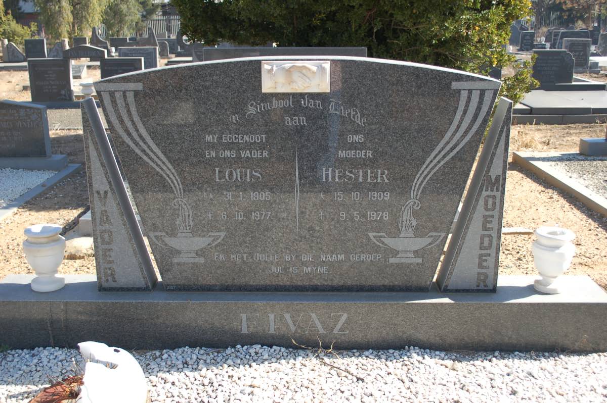 FIVAZ Louis 1905-1977 &amp; Hester 1909-1978