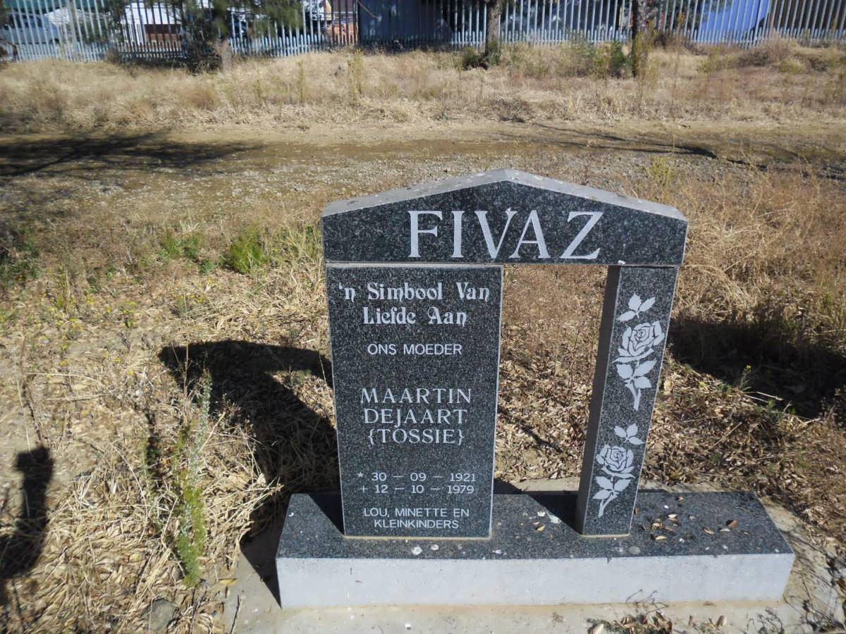 FIVAZ Maartin Dejaart 1921-1979