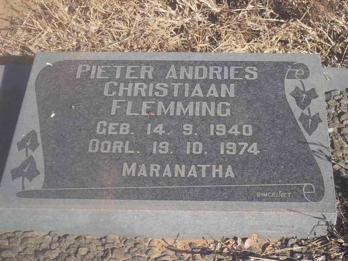 FLEMMING Pieter Andries Christiaan 1940-1974