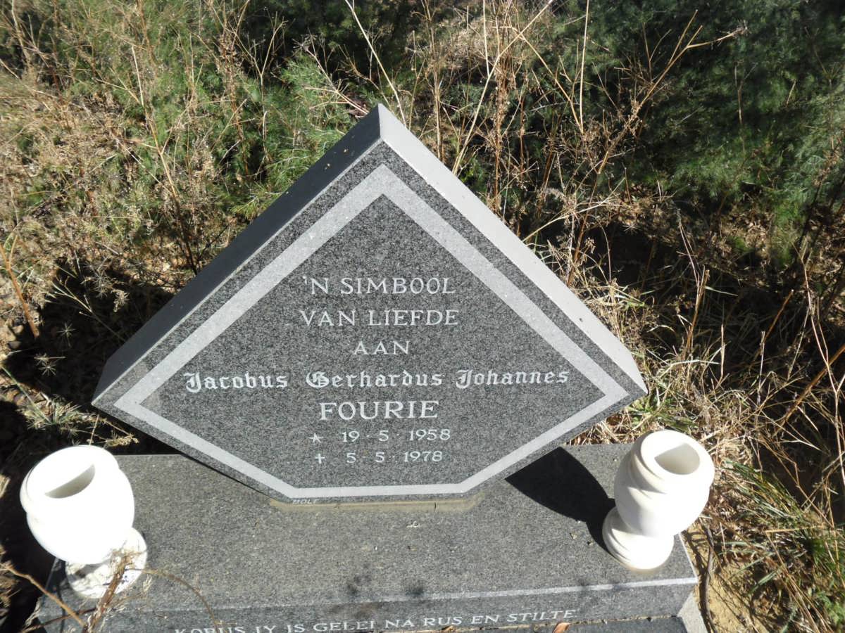 FOURIE Jacobus Gerhardus Johannes 1958-1978