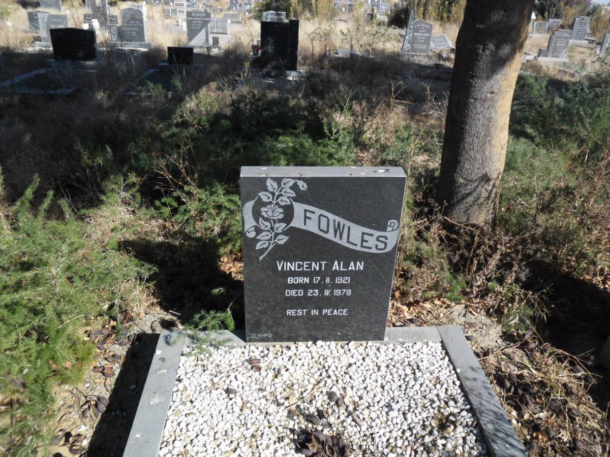 FOWLES Vincent Alan 1921-1978