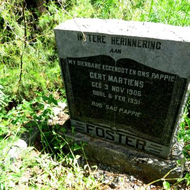 FOSTER Gert Martiens 1906-1951