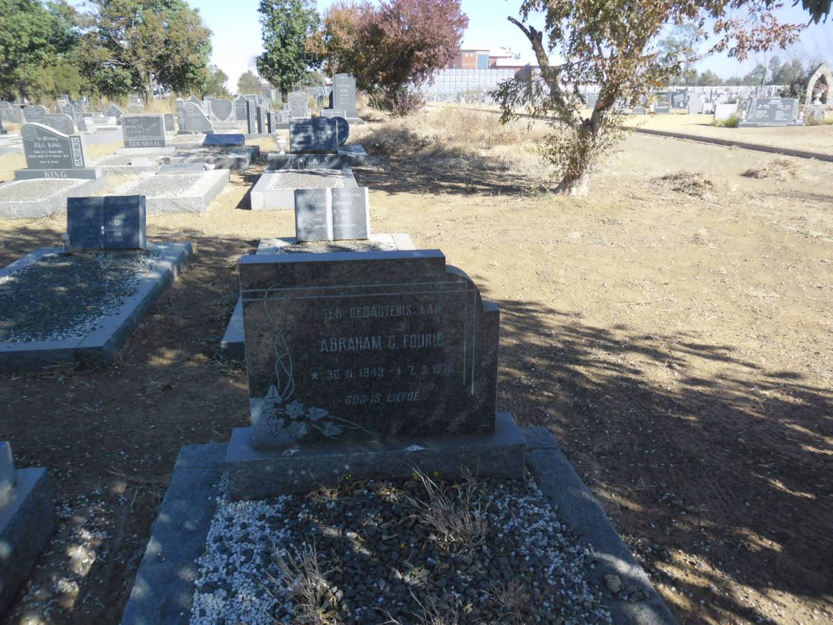 FOURIE Abraham C. 1943-1970