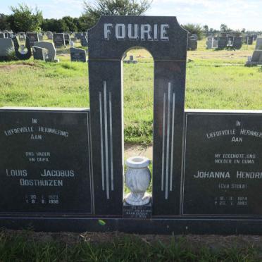FOURIE Louis Jacobus Oosthuizen 1923-1998 &amp; Johanna Hendrika STOLS 1924-1993