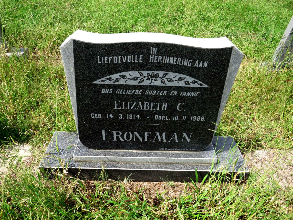 FRONEMAN Elizabeth C. 1914-1986