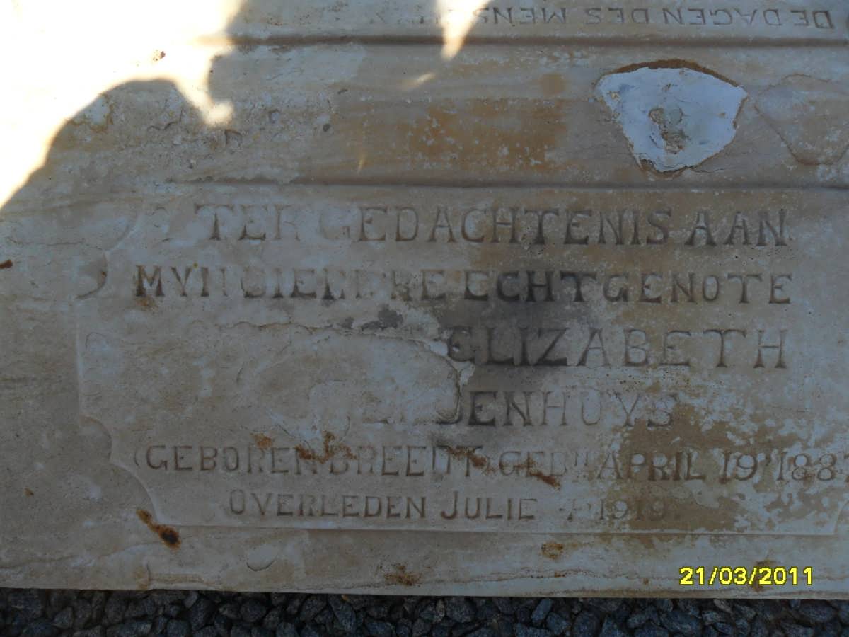 GELDENHUYS Susanna Elizabeth nee BREEDT 1887-1919